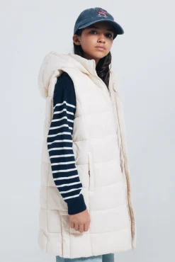 Springfield Kids Sobretudo-Colete acolchoado para menina cru