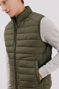 Cortefiel Coletes|Sobretudos-Colete acolchoado ultraleve Verde
