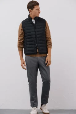 Cortefiel Coletes|Sobretudos-Colete acolchoado ultraleve Preto