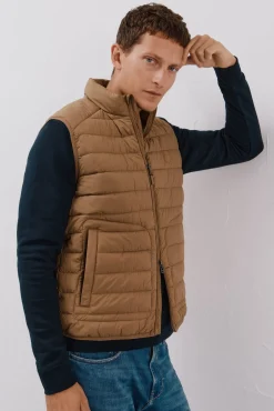 Cortefiel Coletes|Sobretudos-Colete acolchoado ultraleve Tostado