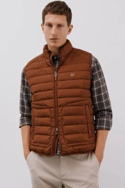Cortefiel Coletes|Sobretudos-Colete acolchoado ultraleve Castanho