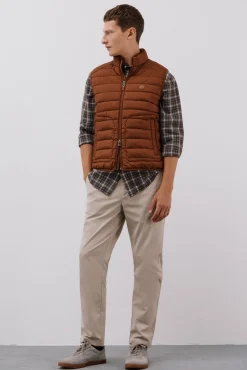 Cortefiel Coletes|Sobretudos-Colete acolchoado ultraleve Castanho