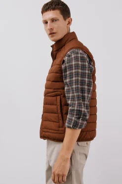 Cortefiel Coletes|Sobretudos-Colete acolchoado ultraleve Castanho