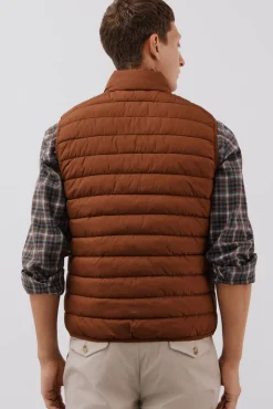 Cortefiel Coletes|Sobretudos-Colete acolchoado ultraleve Castanho