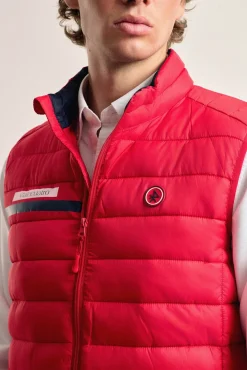 Valecuatro Coletes-Colete acolchoado com faixa Vermelho