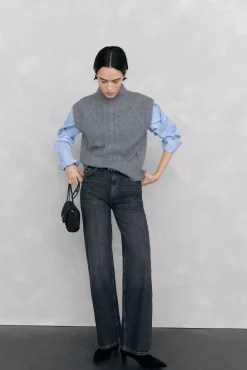 Pedro del Hierro Camisolas-Colete com abotoamento central e oitos nas oitos Cizento