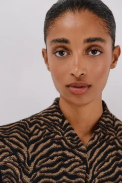 Cortefiel Coletes-Colete com tecido animal Multicolorido