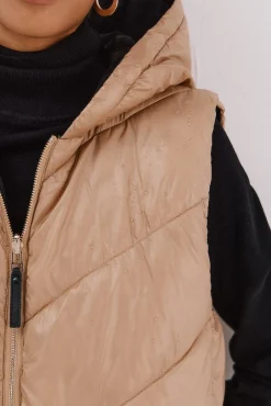 Cortefiel Coletes|Casacos-Colete comprido reversível Tostado