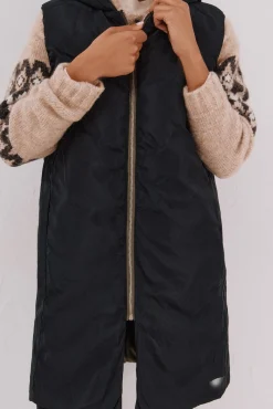 Cortefiel Coletes|Casacos-Colete comprido reversível Verde