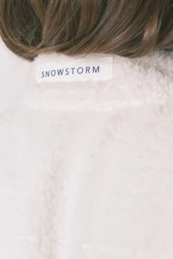 Women'secret Coletes-Colete curto de pele de borrego bordado branco