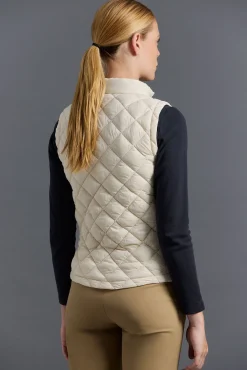 Pedro del Hierro Sobretudos|Casacos-Colete de golfe acolchoado Ecru