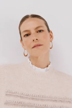 Cortefiel Coletes-Colete de malha Ecru