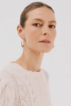 Cortefiel Coletes-Colete de malha Ecru