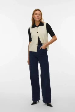 Vero Moda Coletes-Colete de malha Tostado