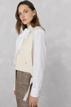 Pedro del Hierro Coletes-Colete de malha Beige