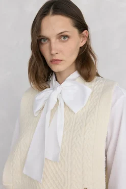 Pedro del Hierro Coletes-Colete de malha Beige