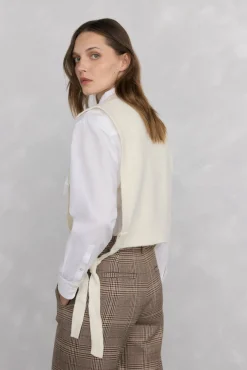 Pedro del Hierro Coletes-Colete de malha Beige