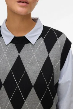 Vero Moda Coletes-Colete de malha diamante Preto