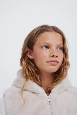 Springfield Kids Sobretudo-Colete de pele de menina azul