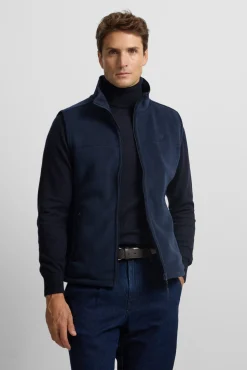 Silbon Coletes-Colete de polar clássico Azul