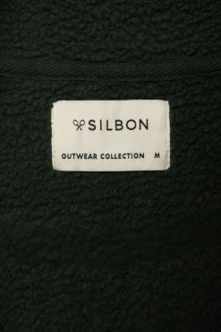 Silbon Coletes-Colete de polar clássico Verde