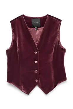 Vero Moda Coletes|Sobretudos-Colete de veludo Roxo