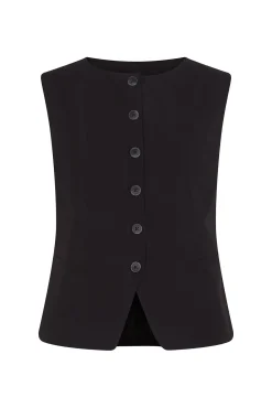 Cortefiel Coletes-Colete gola redonda Preto