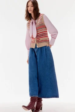 TFP by Tamara Falcó Coletes-Colete jacquard geométrico Beige