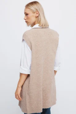 Springfield Coletes-Colete longo aberto cru