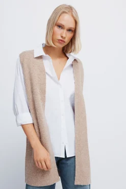 Springfield Coletes-Colete longo aberto cru