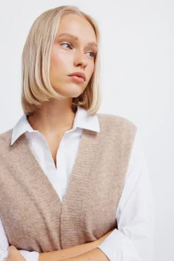 Springfield Coletes-Colete longo aberto cru