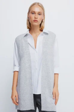 Springfield Coletes-Colete longo aberto cinzento