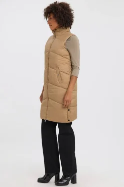Vero Moda Coletes-Colete midi Colete feminino Castanho