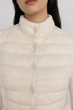 Pedro del Hierro Coletes-Colete peplum curto Ecru