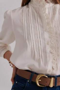 Hoss Intropia Blusas-Colette. Blusa bordada Ecru