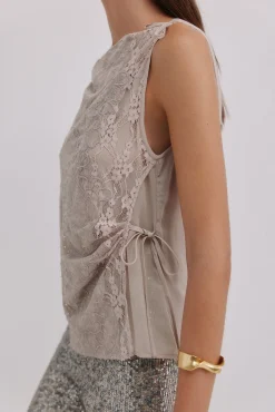 Hoss Intropia T-Shirts-Colette. Top romântico Cinzento