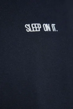 Trendyol Pijamas-Conjunto de pijama marinho estampado regular fit azul