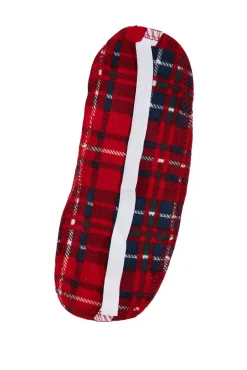 Trendyol Pijamas-Conjunto de pijama camiseiro xadrez macio ao toque vermelho