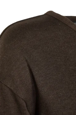 Trendyol Pijamas-Conjunto de pijama canelado marrom cru