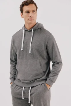 Cortefiel Pijamas-Conjunto de pijama de malha polar Cinzento