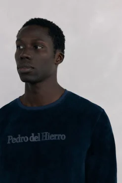 Pedro del Hierro Pijamas-Conjunto de pijama de veludo Azul