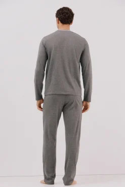 Cortefiel Pijamas-Conjunto de pijama malha Cinzento