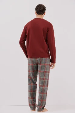 Cortefiel Pijamas-Conjunto de pijama malha e tecido Granada