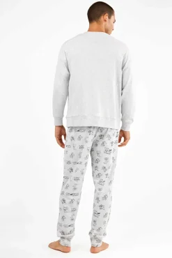 Gisela Pijamas-Conjunto de pijama malha Tom & Jerry cinzento