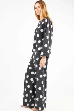 Gisela Pijamas-Conjunto de pijama maxi top do Snoopy branco