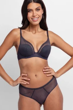 Dorina Roupa Interior-Conjunto Madison de duas peças com enchimento e decote profundo cinzento