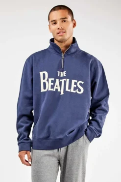 Gisela Pijamas-Conjunto masculino dos Beatles com interior de pelúcia escovada estampado