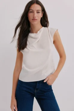 Hoss Intropia Blusas-Constança. Blusa drapeada Ecru