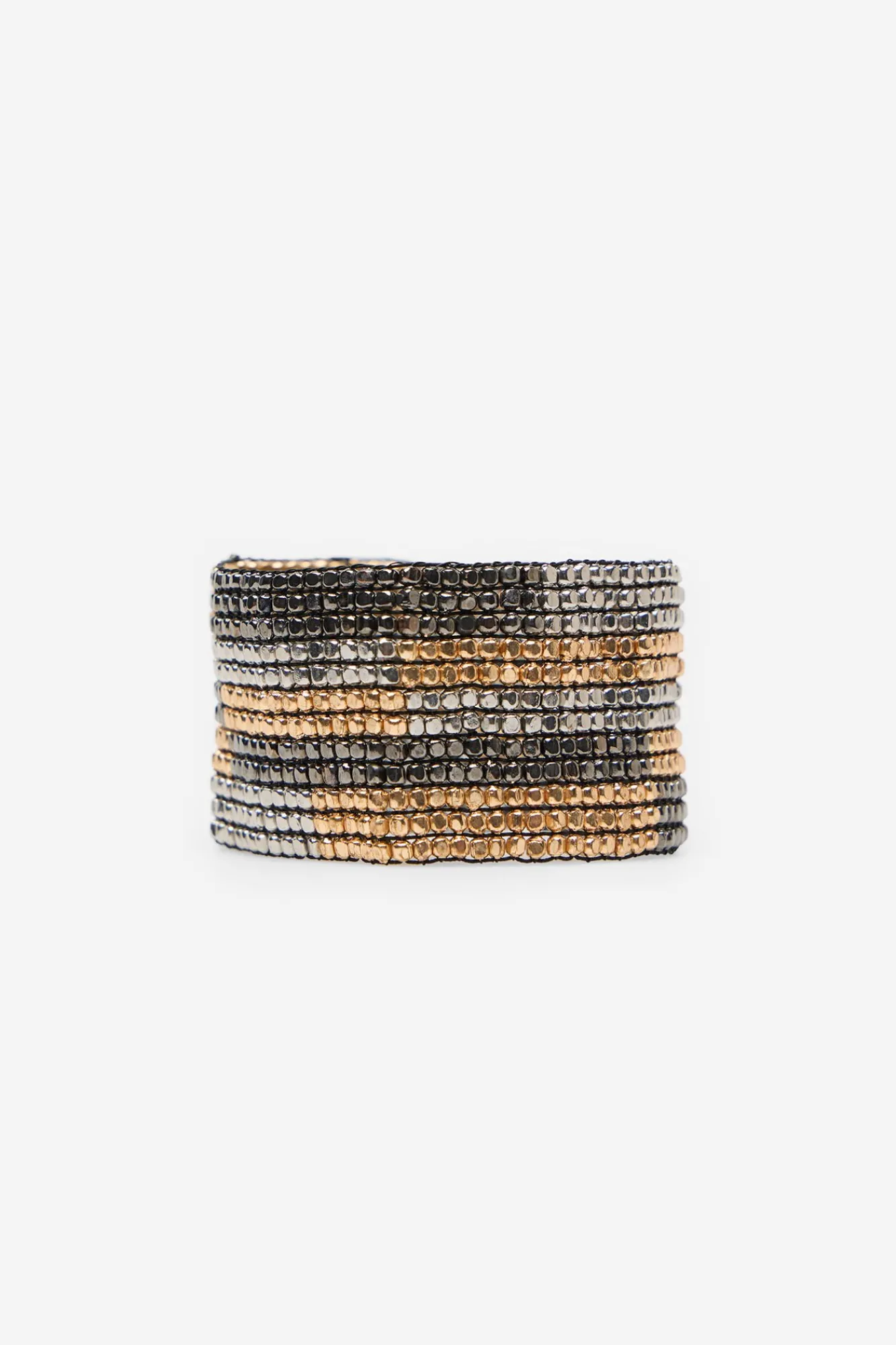 Cortefiel Joalharia E Bijuteria-Contas tricolores Dourado