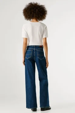 Pepe Jeans Jeans-Corte jeans reta de cintura ultra alta azul